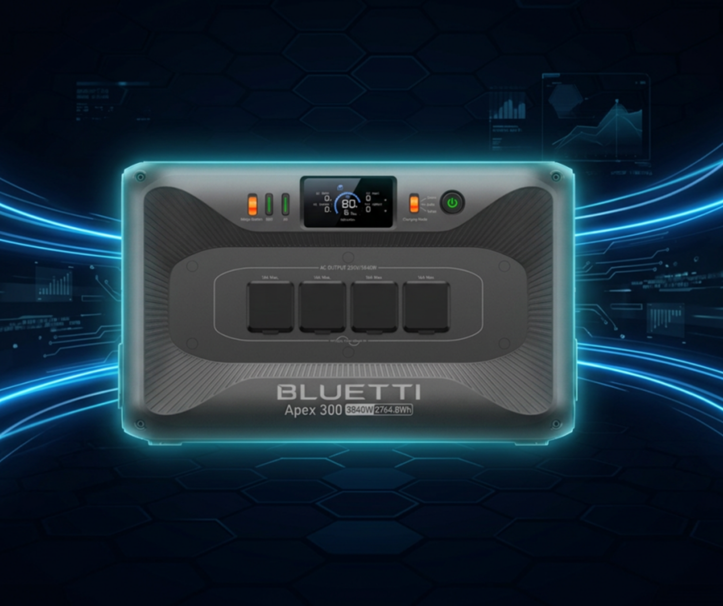 BLUETTI Apex 300 Home Battery Backup (3.8 kW / 2.7 kWh) - Modulaire draagbare powerstation